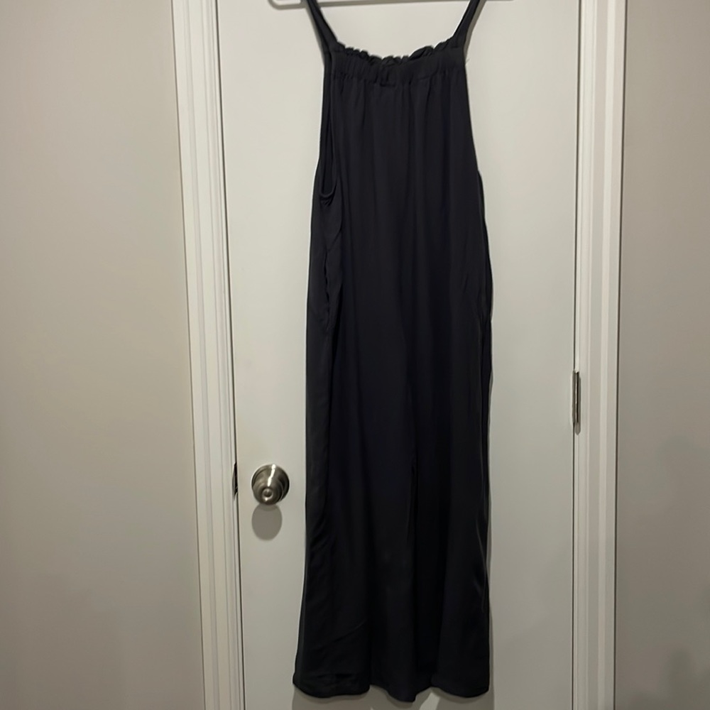 Simple black wide legged jumpsuit